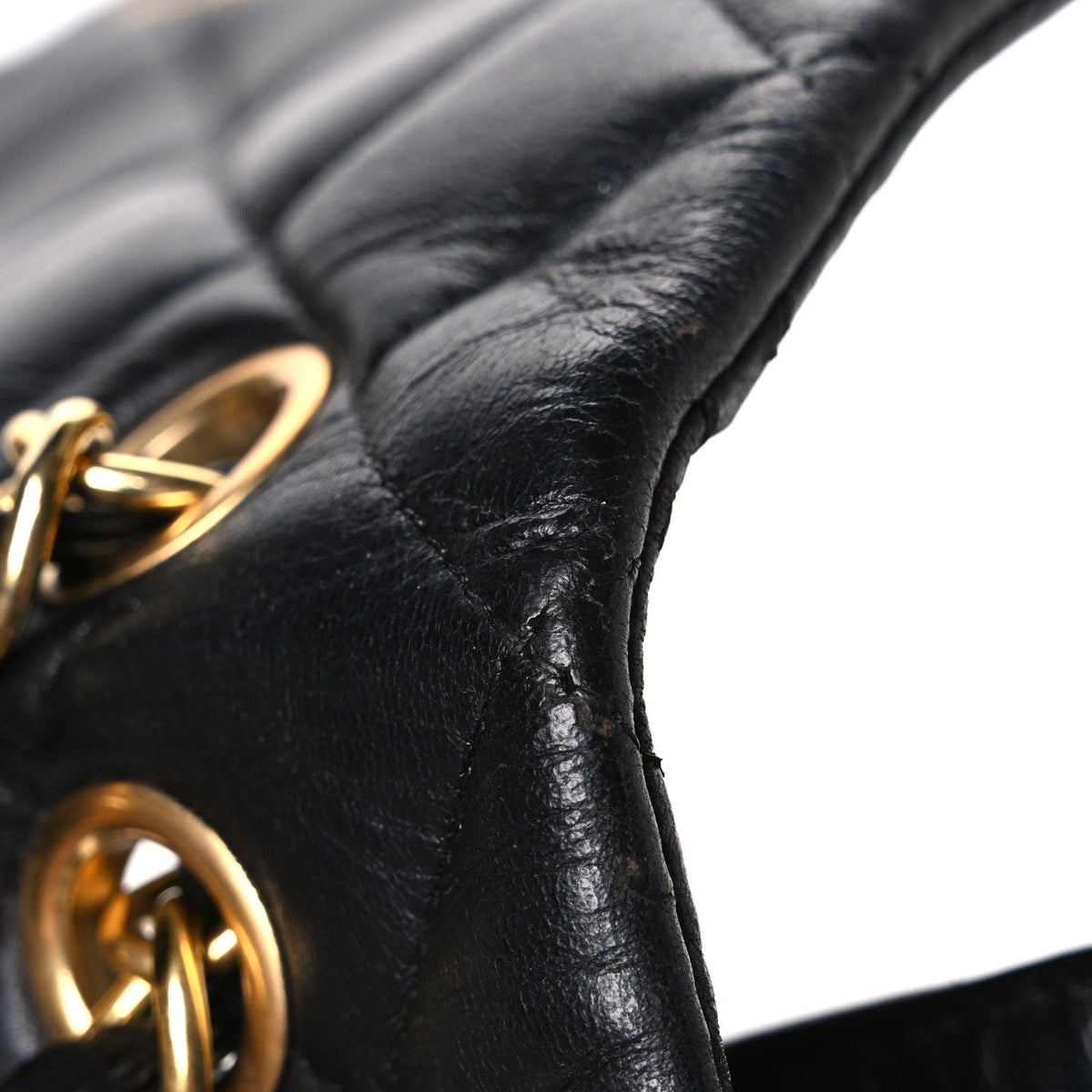 Maxi Quilted Lambskin Flap Shoulder Bag - Black
