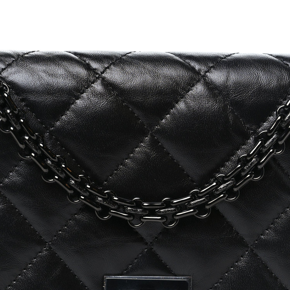 Quilted Calfskin Wallet Bag - Black