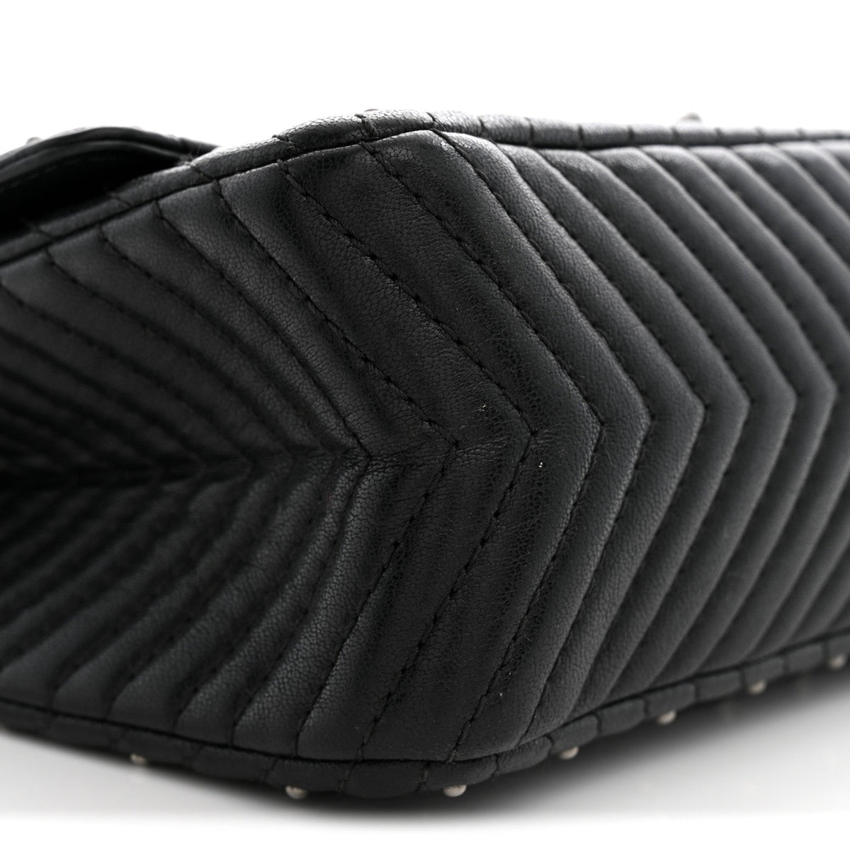 Quilted Sheepskin Flap Shoulder Bag - Black