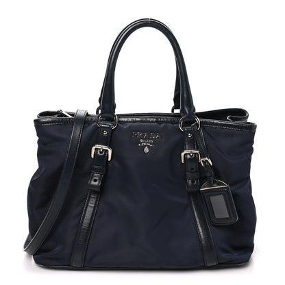 Small Nylon Tote Bag - Blue
