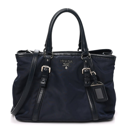 Small Nylon Tote Bag - Blue