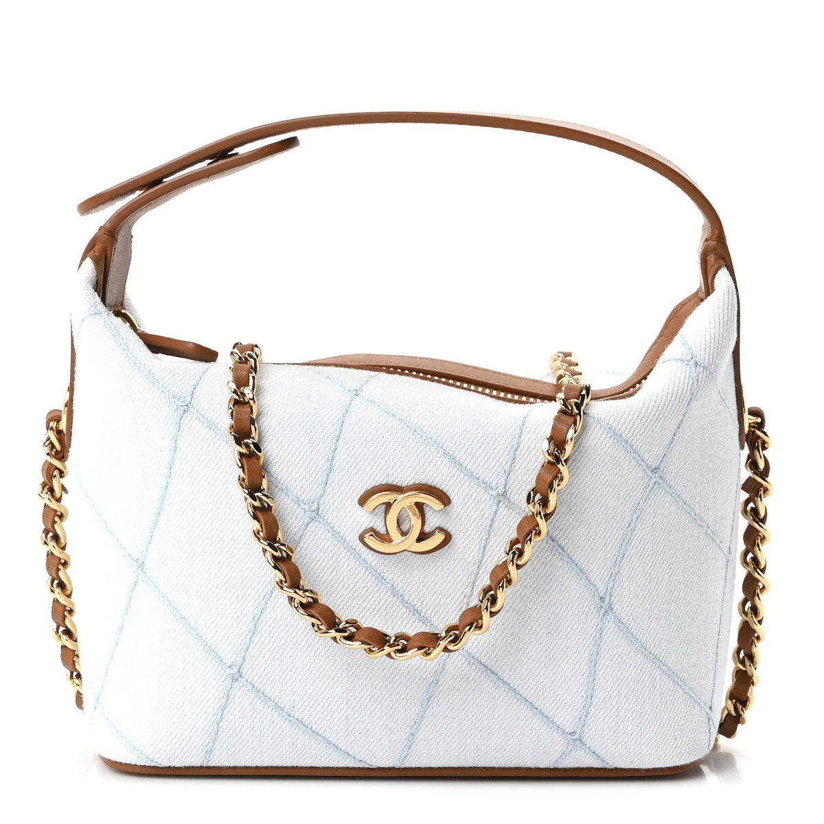 Quilted Calfskin Handbag - Blue