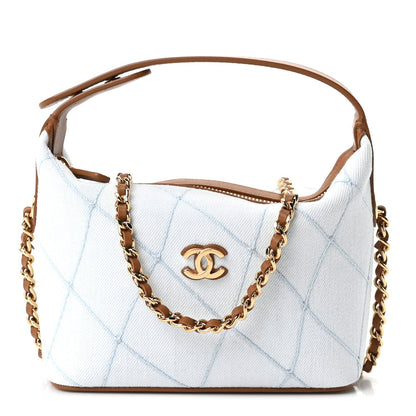 Quilted Calfskin Handbag - Blue