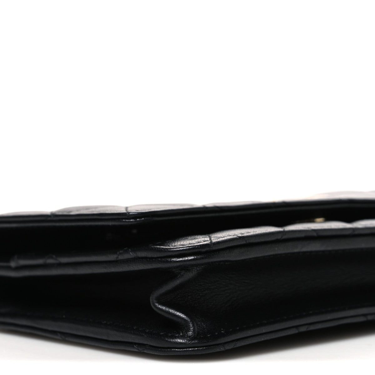 Quilted Lambskin Wallet Bag - Black