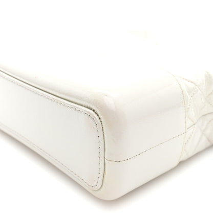 Medium Quilted Goatskin Hobo Bag - White
