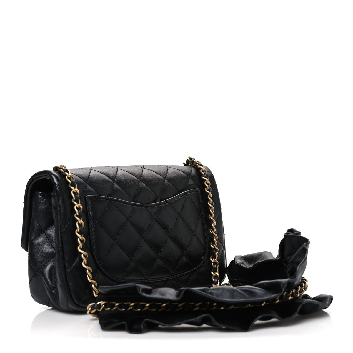 Mini Quilted Lambskin Flap Shoulder Bag - Tan