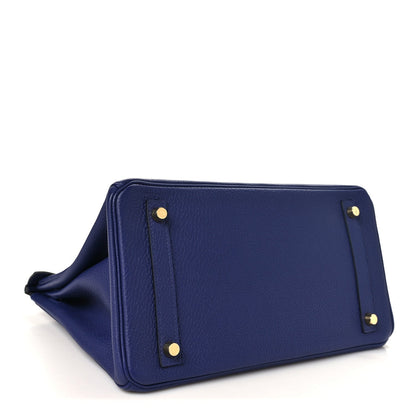Togo Birkin 30 Bleu Encre Handbag