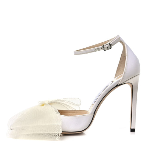 Jimmy Choosatin Crystal Averly Bow Pumps Latte