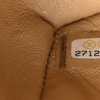Mini Quilted Lambskin Flap Shoulder Bag - Tan