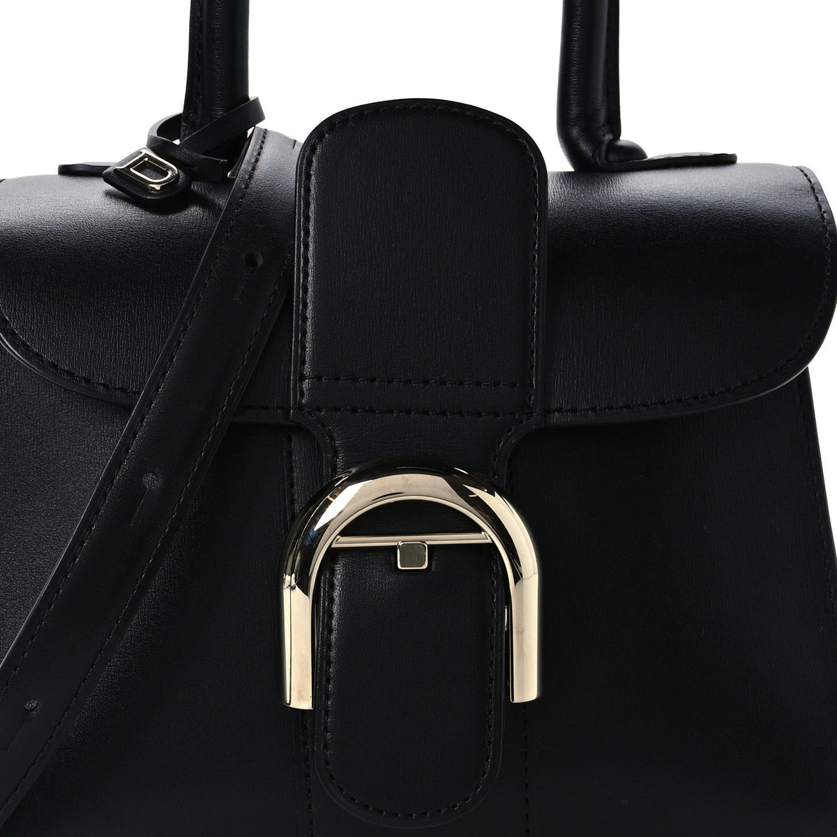 Mini Calfskin Satchel Bag - Black