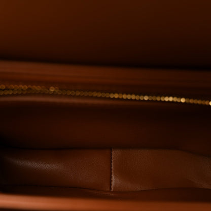 Calfskin Canvas Handbag - Tan