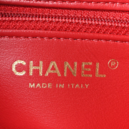 Quilted Caviar Backpack - Red