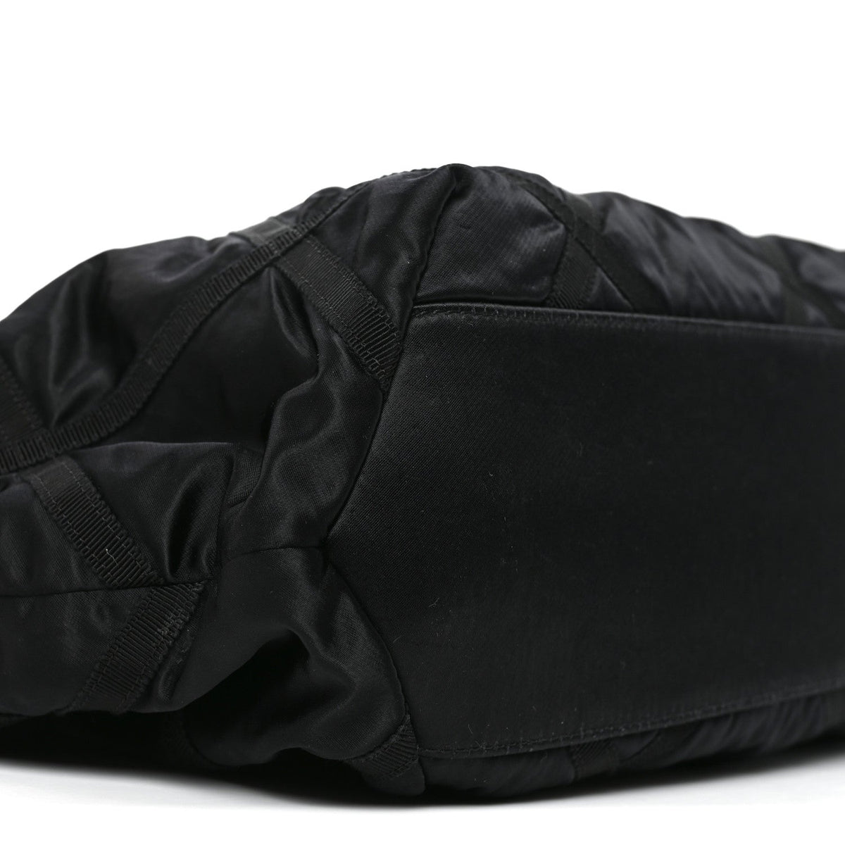Quilted Nylon Tote Bag - Black
