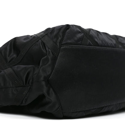 Quilted Nylon Tote Bag - Black