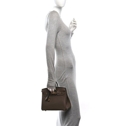 Togo Birkin 25 Vert Loden Handbag