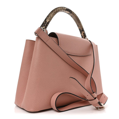 Taurillon Snakeskin Capucines Pm Magnoli Handbag