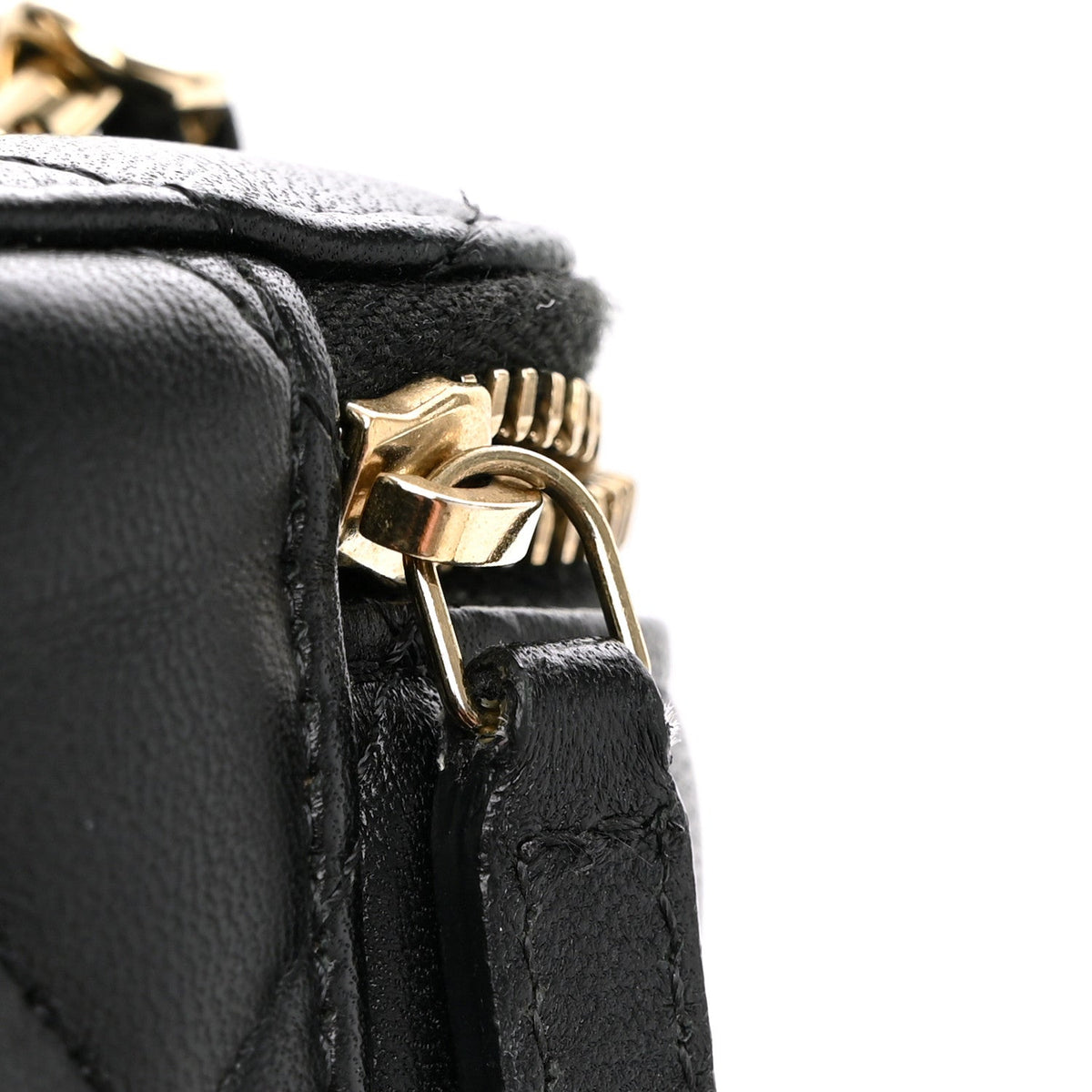 Mini Quilted Lambskin Handbag - Black