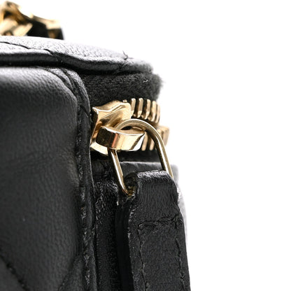 Mini Quilted Lambskin Handbag - Black