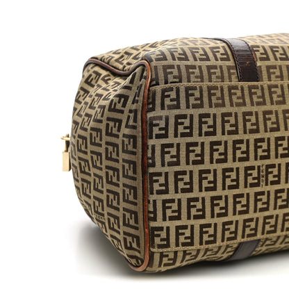 Zucchino Vitello Boston Mogano Panna Bru Handbag