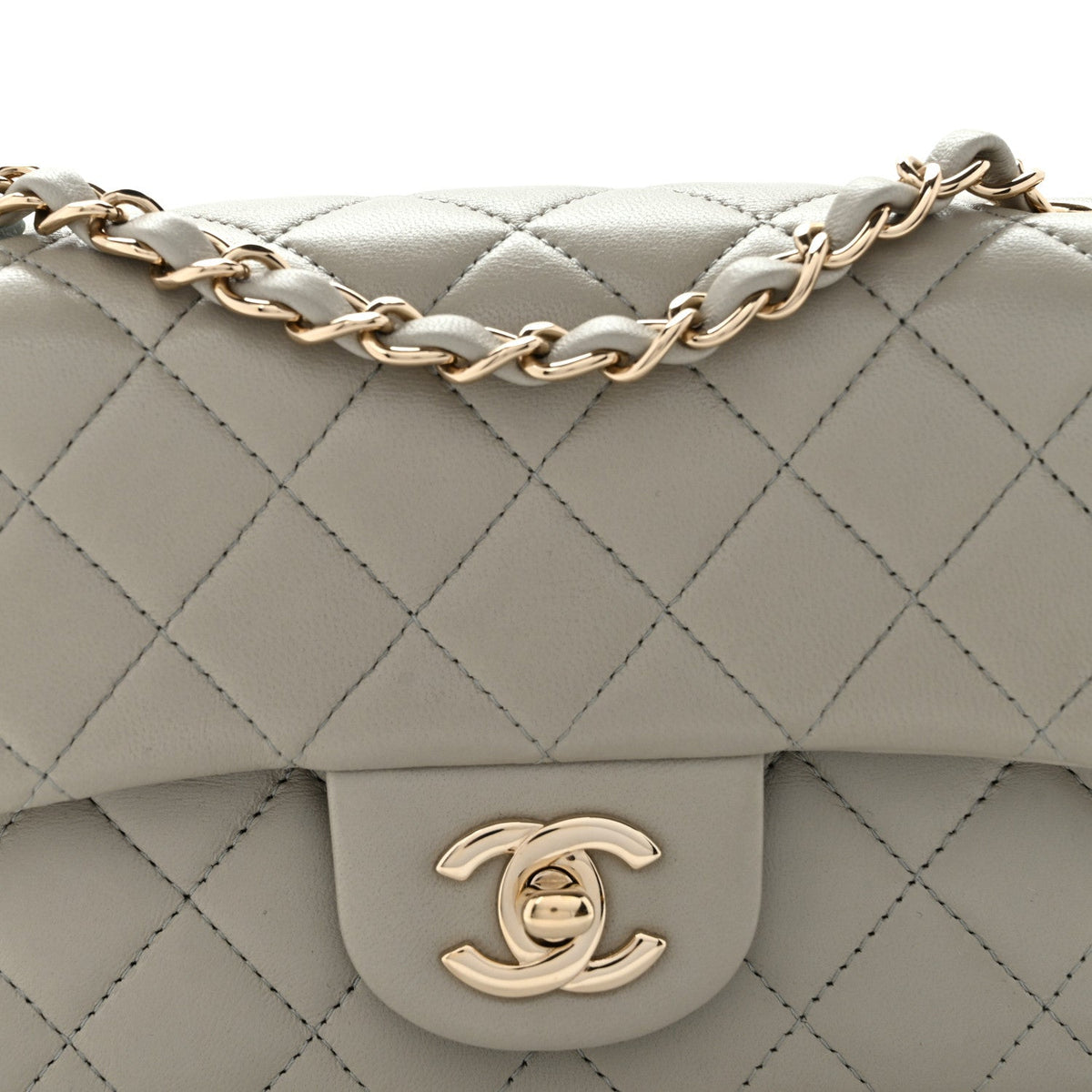 Mini Quilted Lambskin Flap Shoulder Bag - Tan