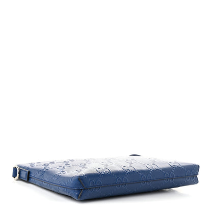 Medium Calfskin Pouch - Blue
