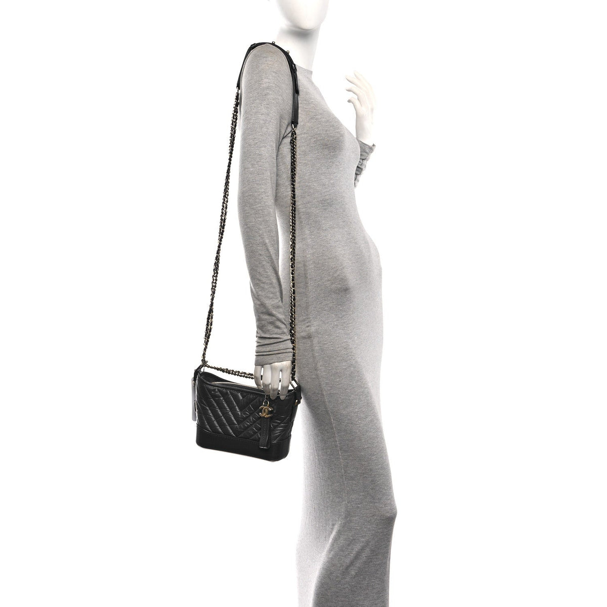 Small Quilted Calfskin Hobo Bag - Blue