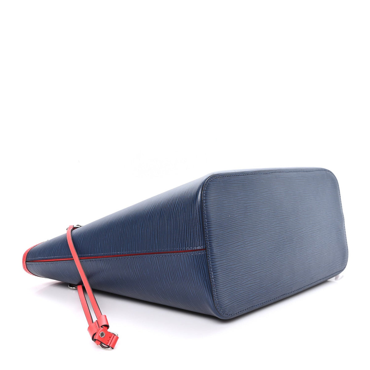 Epi Neverfull Mm Indigo Coquelicot Handbag