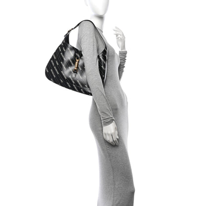 Medium Calfskin Hobo Bag - Black