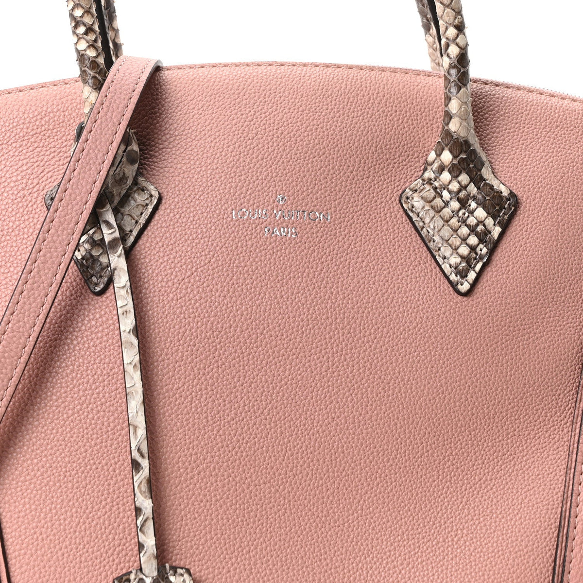 Veau Cachemire Snakeskin Soft Lockit Mm  Handbag