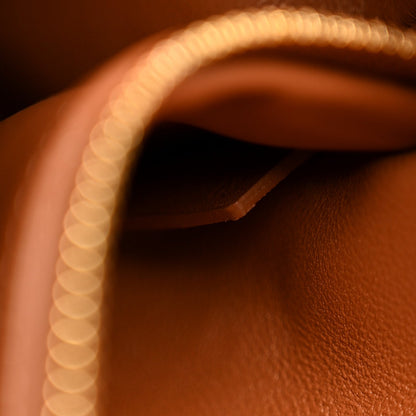Calfskin Canvas Handbag - Tan
