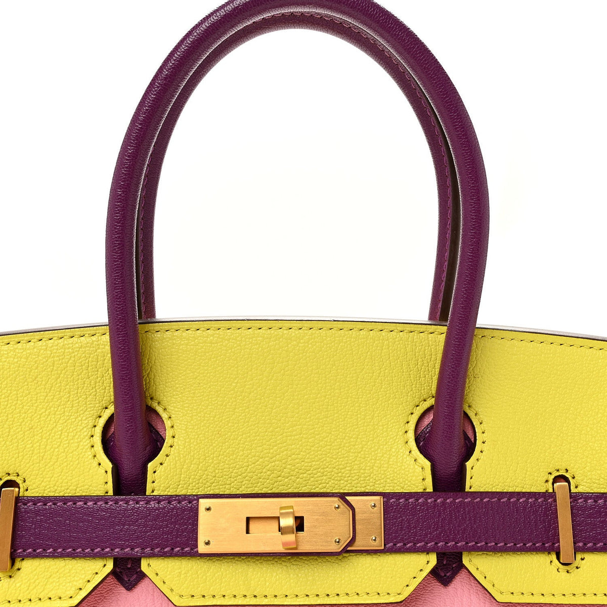 Chevre Mysore Horseshoe Birkin 30 Rose C Handbag
