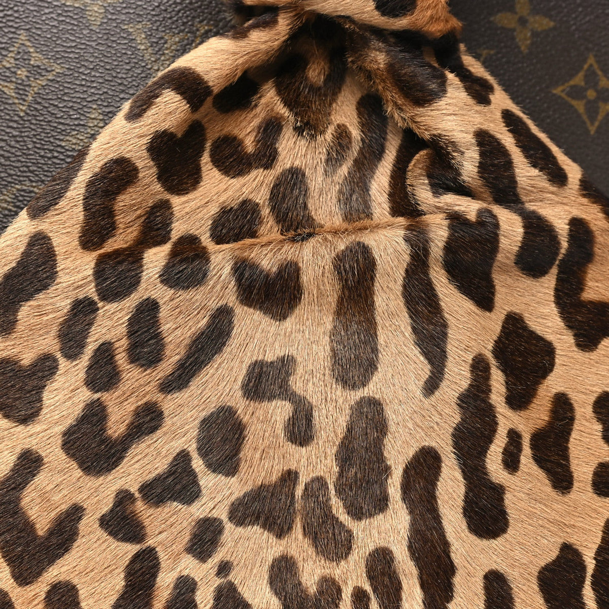 Monogram Azzedine Alaia Leopard Alma Handbag