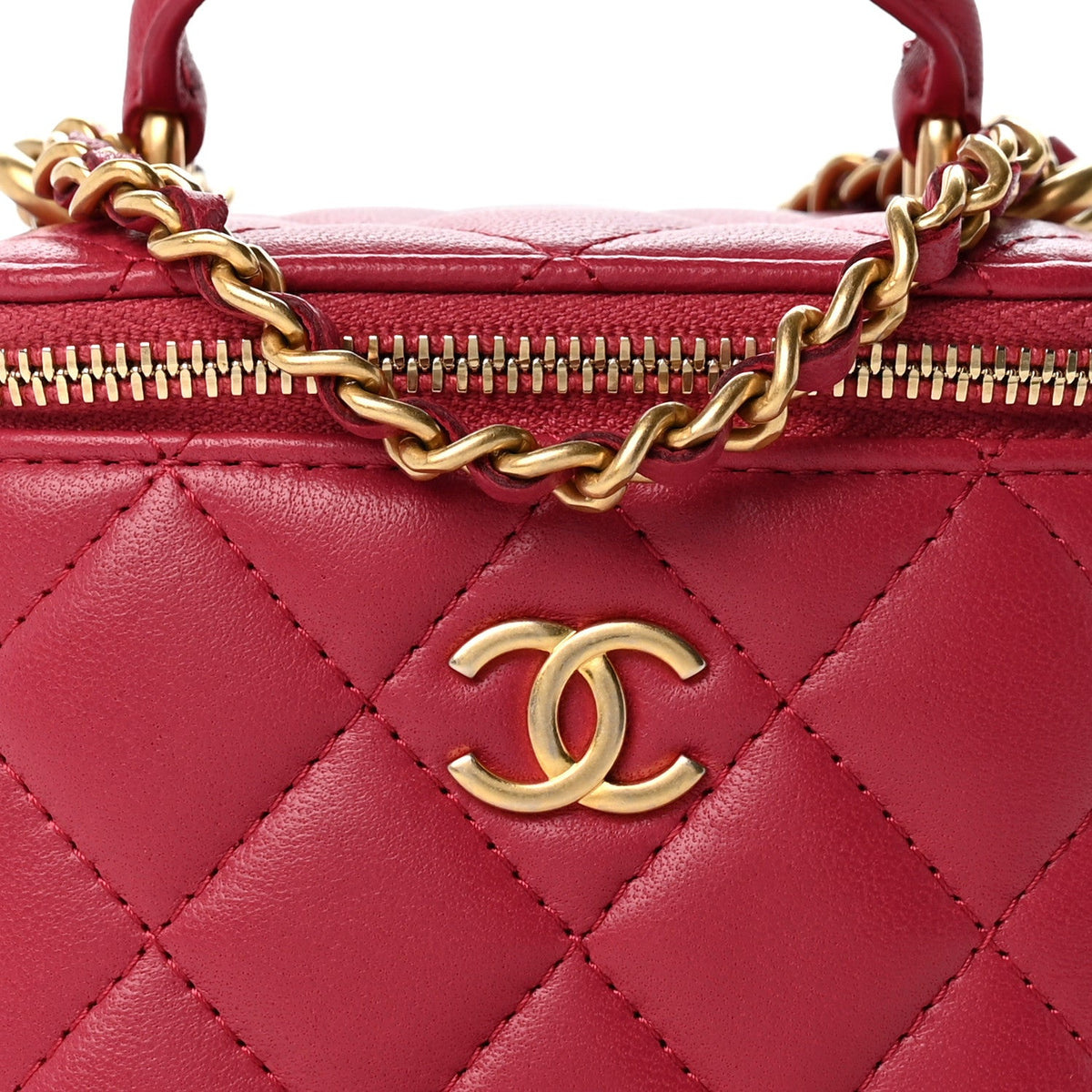 Mini Quilted Lambskin Handbag - Pink