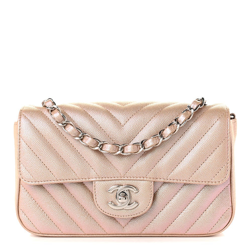 Mini Quilted Caviar Flap Shoulder Bag - Tan
