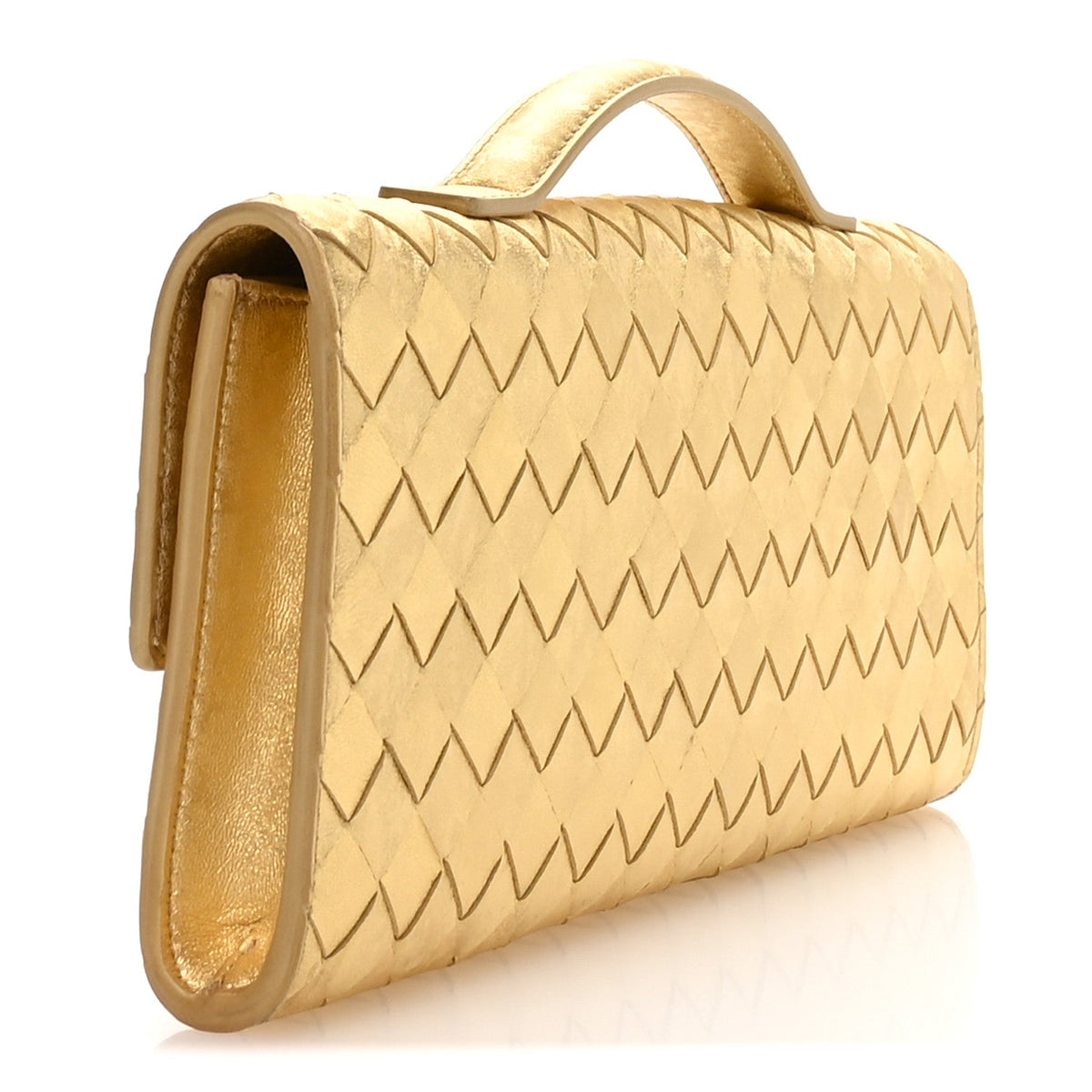 Lambskin Clutch Bag - Gold