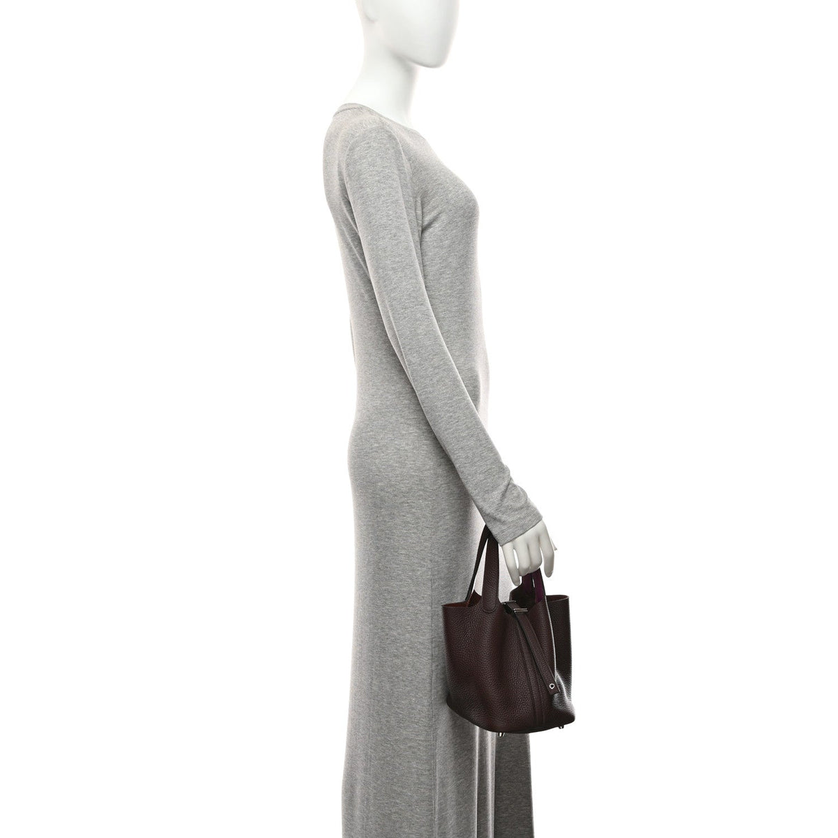Taurillon Clemence Swift Eclat Picotin L Handbag