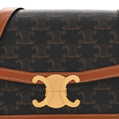 Calfskin Canvas Handbag - Tan
