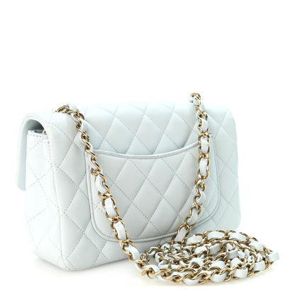 Mini Quilted Lambskin Flap Shoulder Bag - Tan
