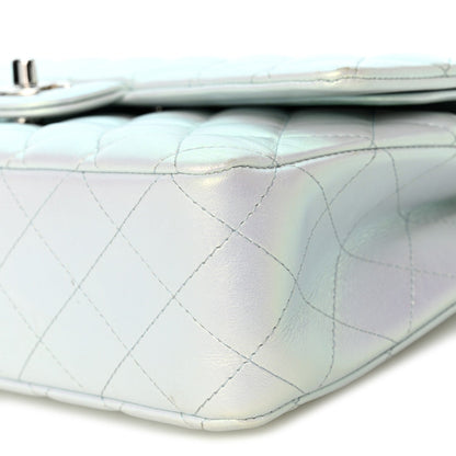 Medium Quilted Lambskin Flap Shoulder Bag - Light Blue