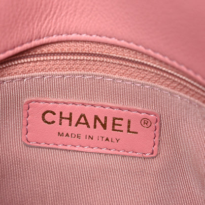 Small Calfskin Flap Shoulder Bag - Pink