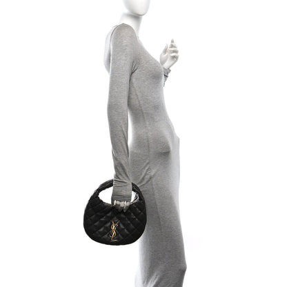 Quilted Lambskin Handbag - Grey