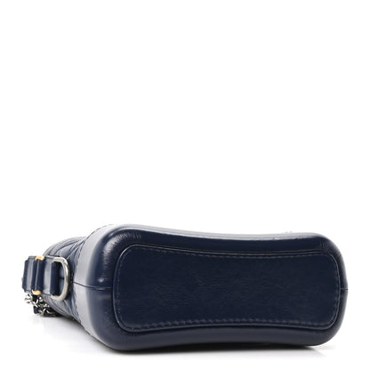 Small Quilted Calfskin Hobo Bag - Blue