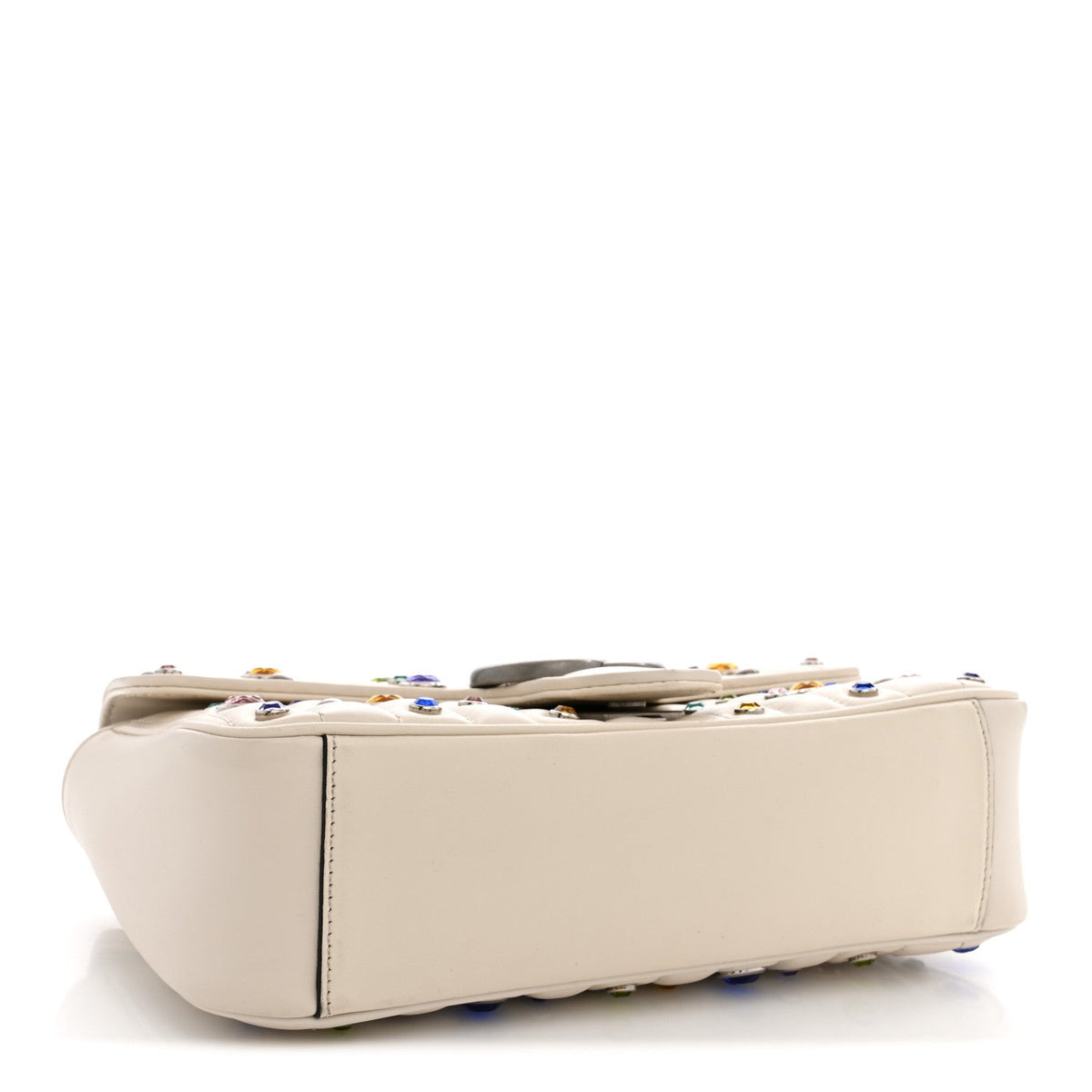 Small Calfskin Shoulder Bag - White