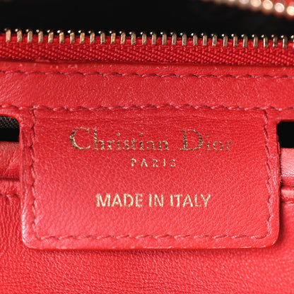 Large Lambskin Handbag - Red