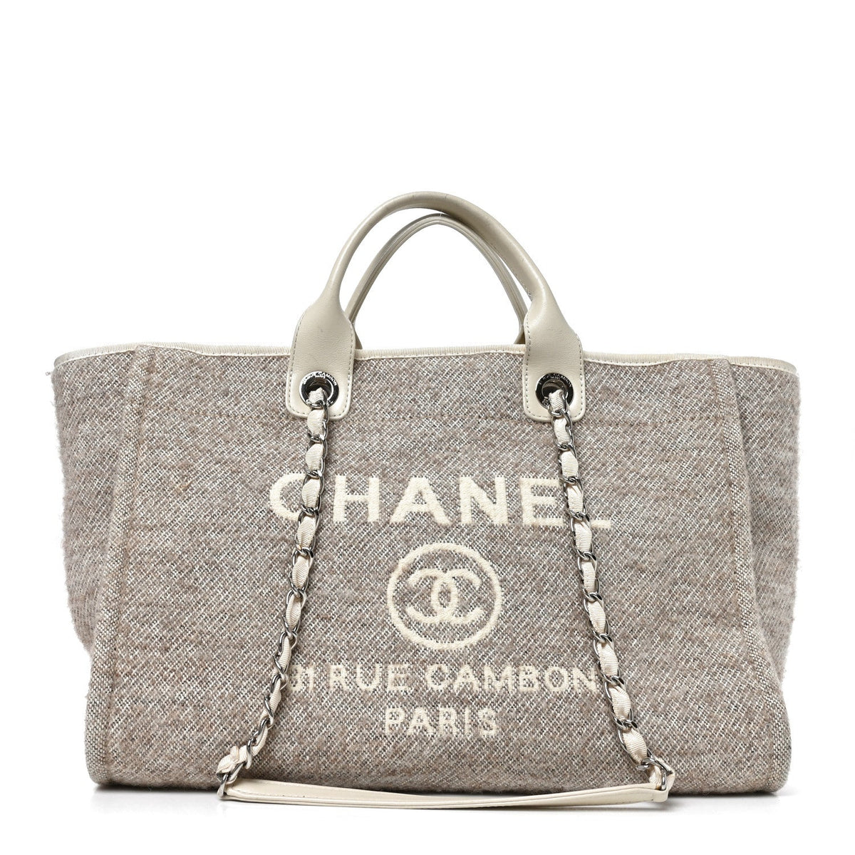 Medium Calfskin Tote Bag - Beige
