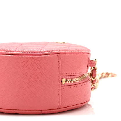 Quilted Caviar Clutch Bag - Pink