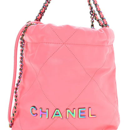 Mini Quilted Calfskin Handbag - Pink