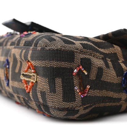 Lizard Zucca Crystal Beaded Baguette Tob Handbag