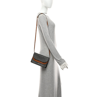 Lambskin Canvas Wallet Bag - Tan