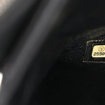 Medium Calfskin Flap Shoulder Bag - Black
